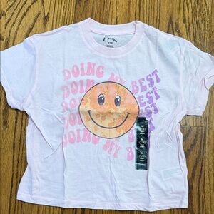 Brand New Girls Art Class Pink Smiley Face T-Shirt